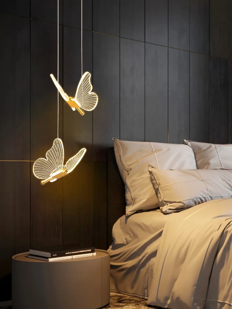 

Прикроватная лампа в виде бабочки, креативный домашний декор, люстра, освесветильник лестницы, для мастерской спальни для детей