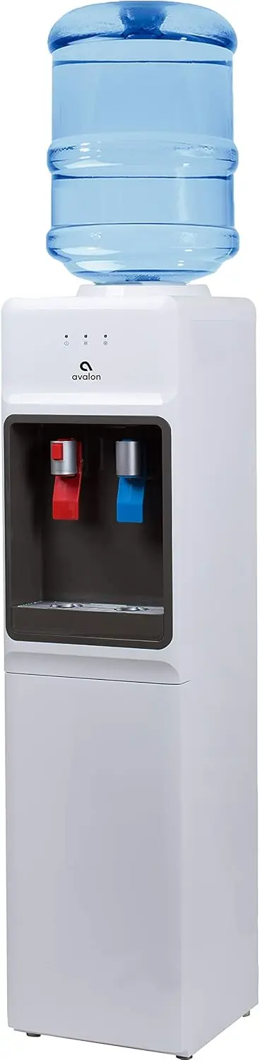 Cooler Dispenser - Hot & Cold Water, Child Safety Lock, Innovative Slim Design, Holds 3 or 5 Gallon Bottles - UL Listed