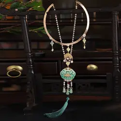 Luxury Women Necklace Ruyi Pendant Jewelry for Hanfu