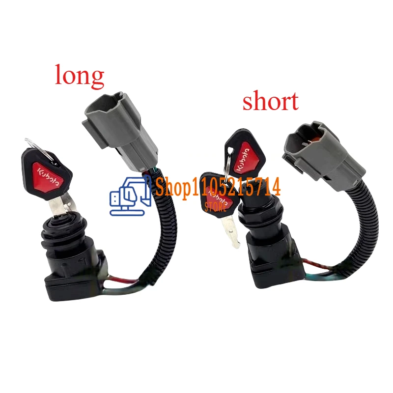 Kubota KX155/163/175/U15/U30 Excavator Ignition Switch Key Start Electric Door Lock Parts for Construction Equipment