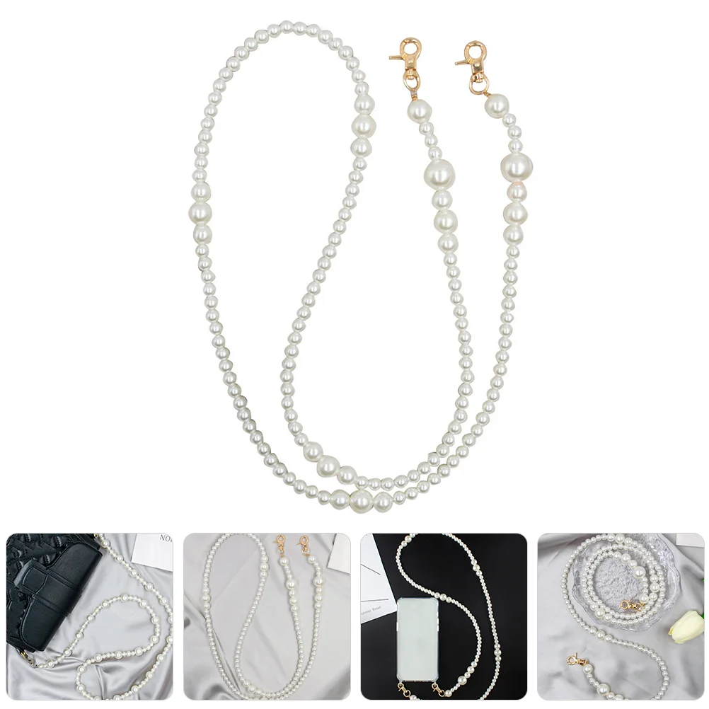 

Tape Cell Phone Wallet Charms Plastic Messenger Bag for Women Making Pearl Strap