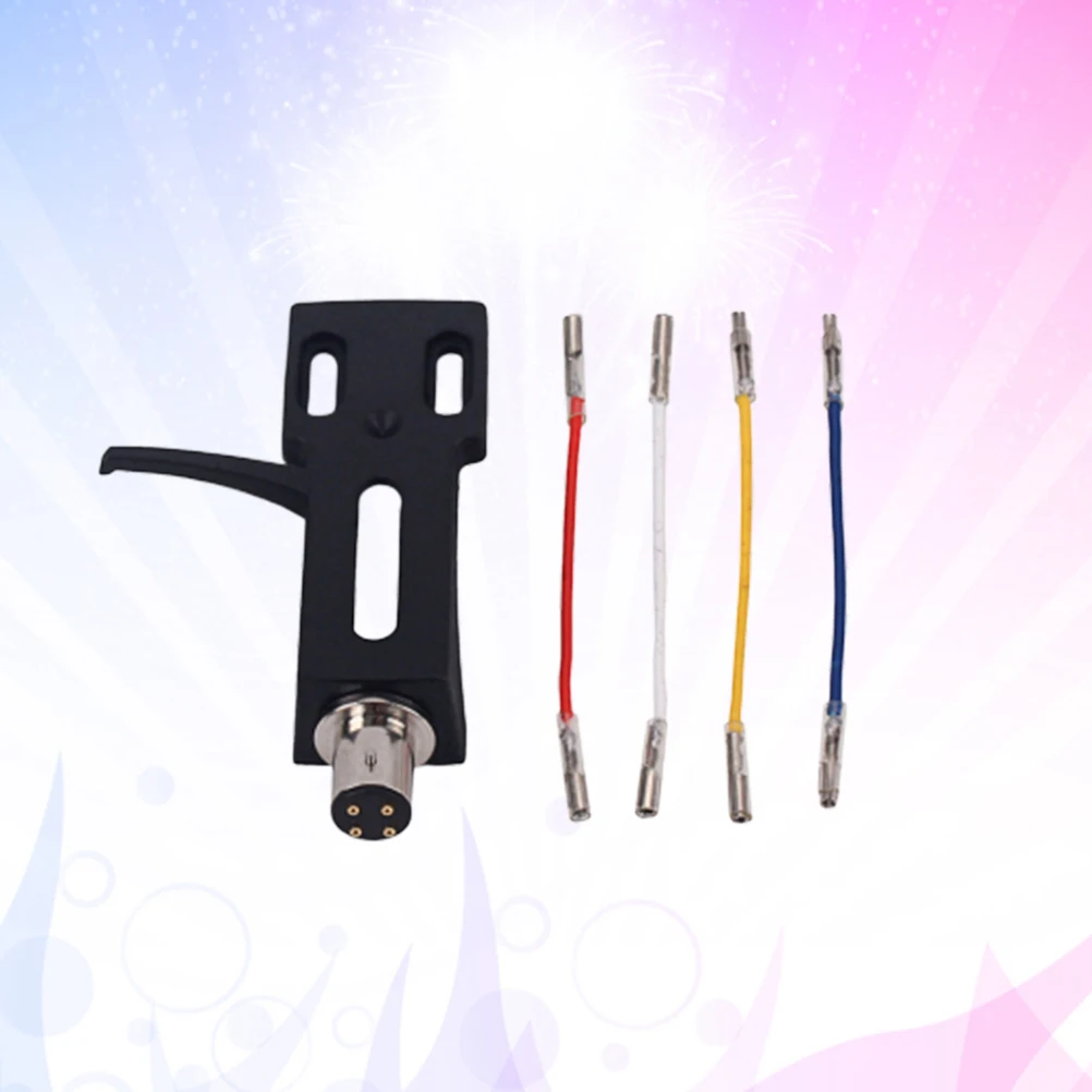 

1l26 Turntable Headshell Mount Black Professional Dj Equipment Superb Sound 4 Wires Easy Connection Headshell Mount