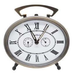 Retro Metal Alarm Clock Mechanical Clockwork Creative Bedroom Desk Clock Vintage Large Volume Bedside Alarm Clocks Table Gift