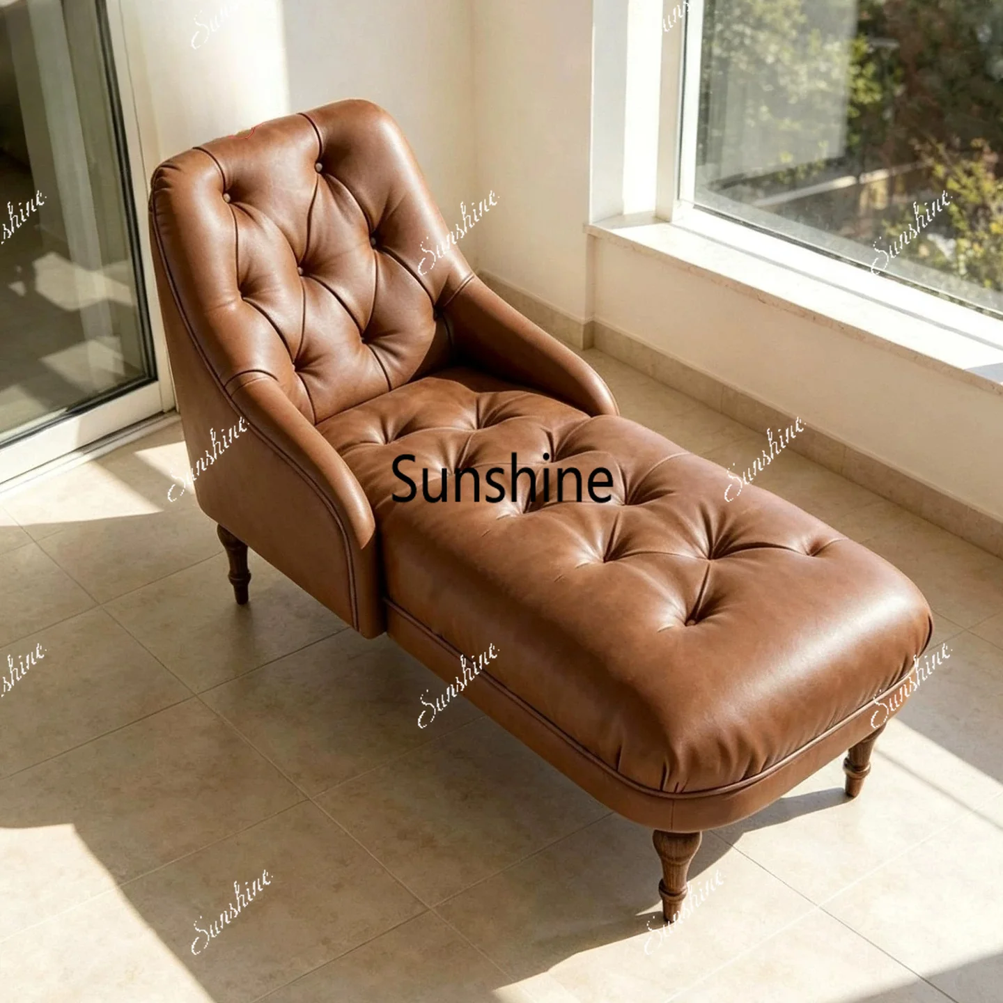 Bedroom study balcony bedside single recliner sofa chair bedside chaise longue sofa