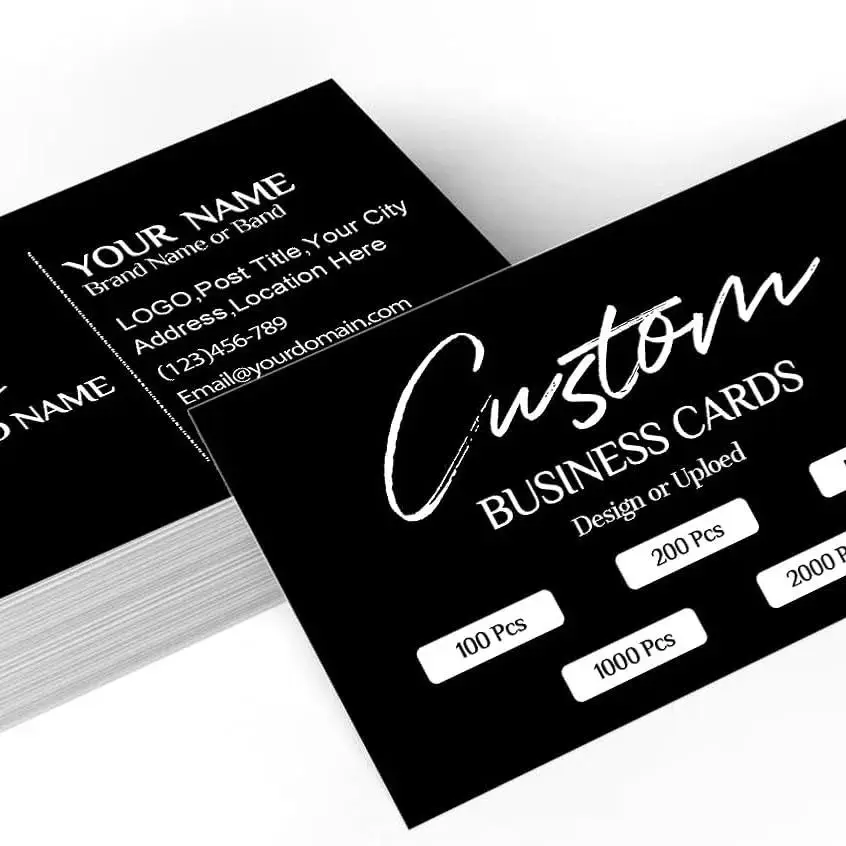 Custom Business Cards | 300gsm Waterproof Matte Paper Double-Sided Printing with Custom Logo & Text