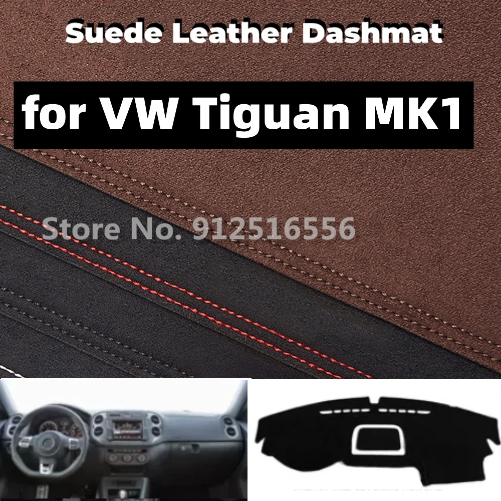 

Автомобильный замшевый кожаный коврик для приборной панели, коврик для приборной панели, козырек от солнца для Volkswagen VW Tiguan MK1 2008 ~ 2016 2009 2010 2015