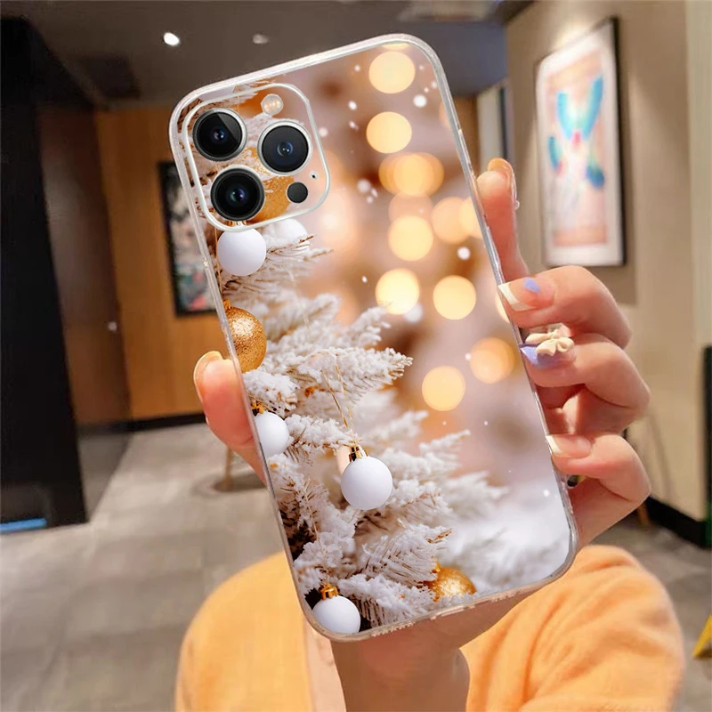 

Christmas Tree Ball Phone Case Carcasa Funda For iPhone 17 Pro Max 17 Air 16 15 14 13 Pro Max 15 16 Pro 15Plus