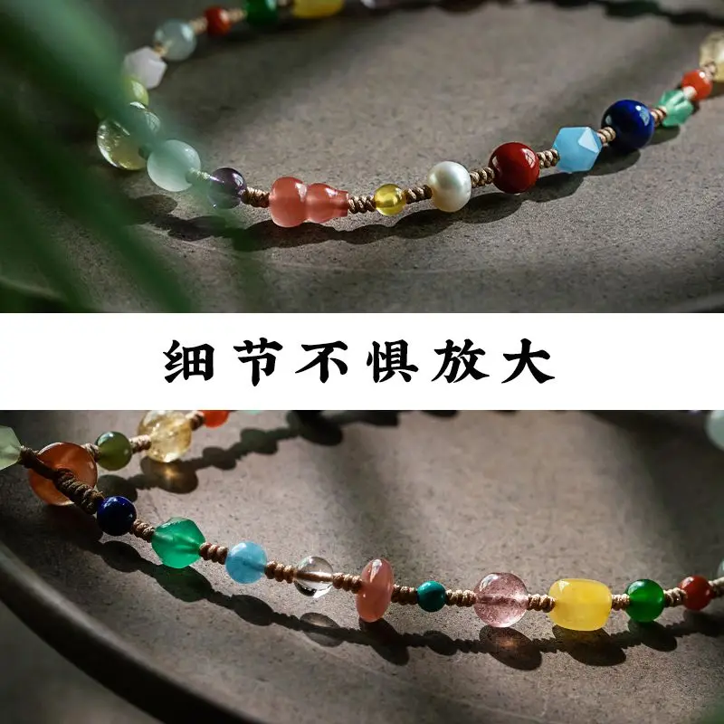 원래 멀티 보물 전화 체인 펜던트 민족 스타일 손목 안티 가을 펜던트 절묘한 크리스탈 선물 쥬얼리