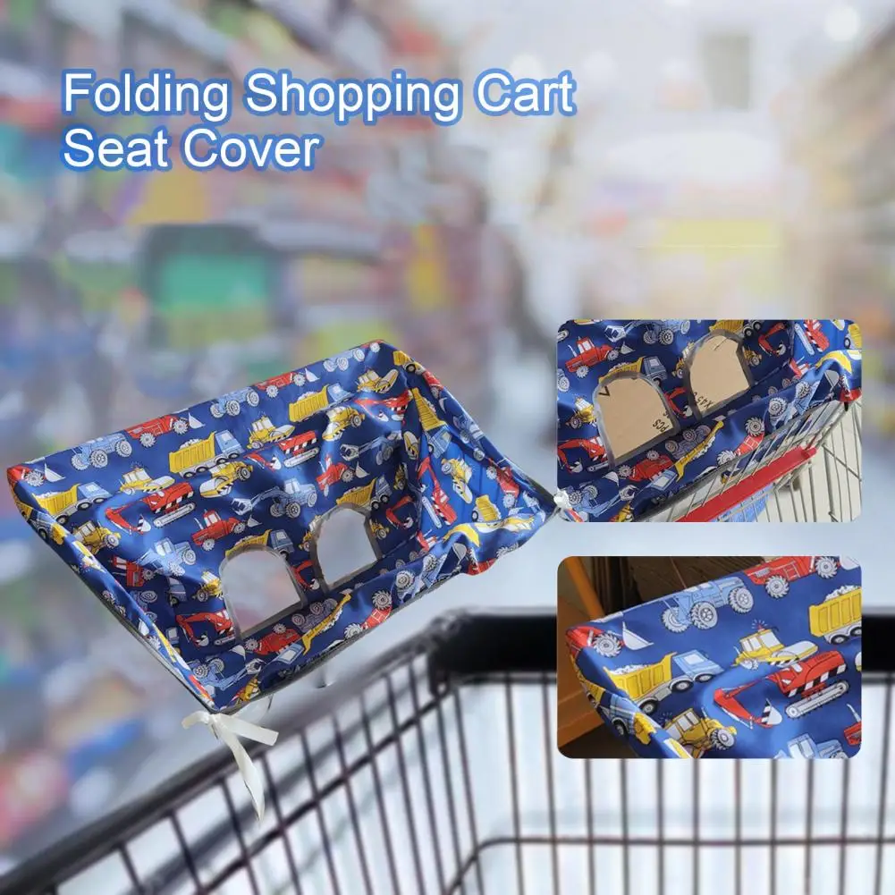 Easy-to-clean Shopping Cart Protector Cartoon Print Baby Shopping Cart Cover Heavy Duty Waterproof Machine Washable for Kids