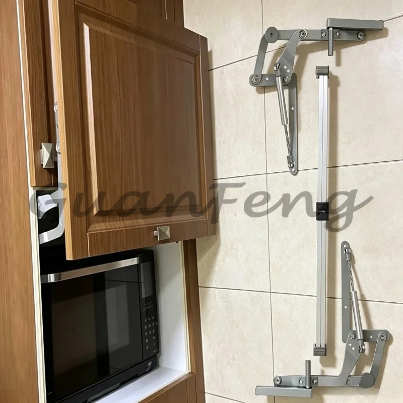 Soft Close Hydraulic Cabinet Flap Stay Lift System for Kitchen Upward Flip Door Lid Support Cupboard Cabinet Hardware Accessory