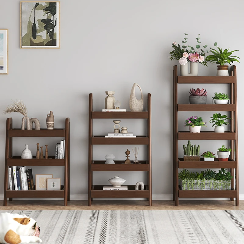 

All solid wood shelf study multi-layer trapezoidal home simple