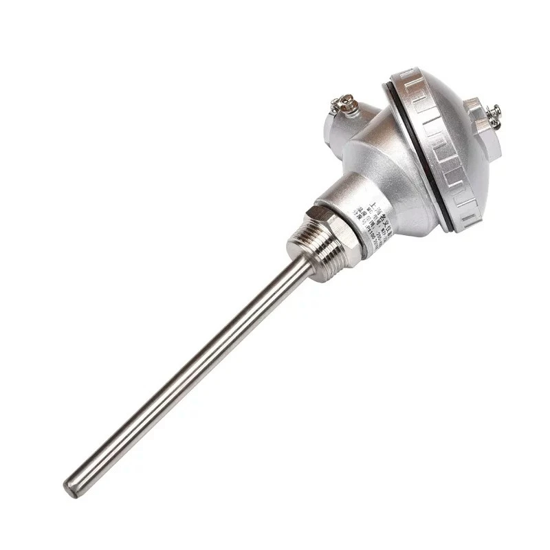 Pt100 temperature sensor, high-temperature thermal resistor couple integrated temperature transmitter, 4-20mA anti-corrosion