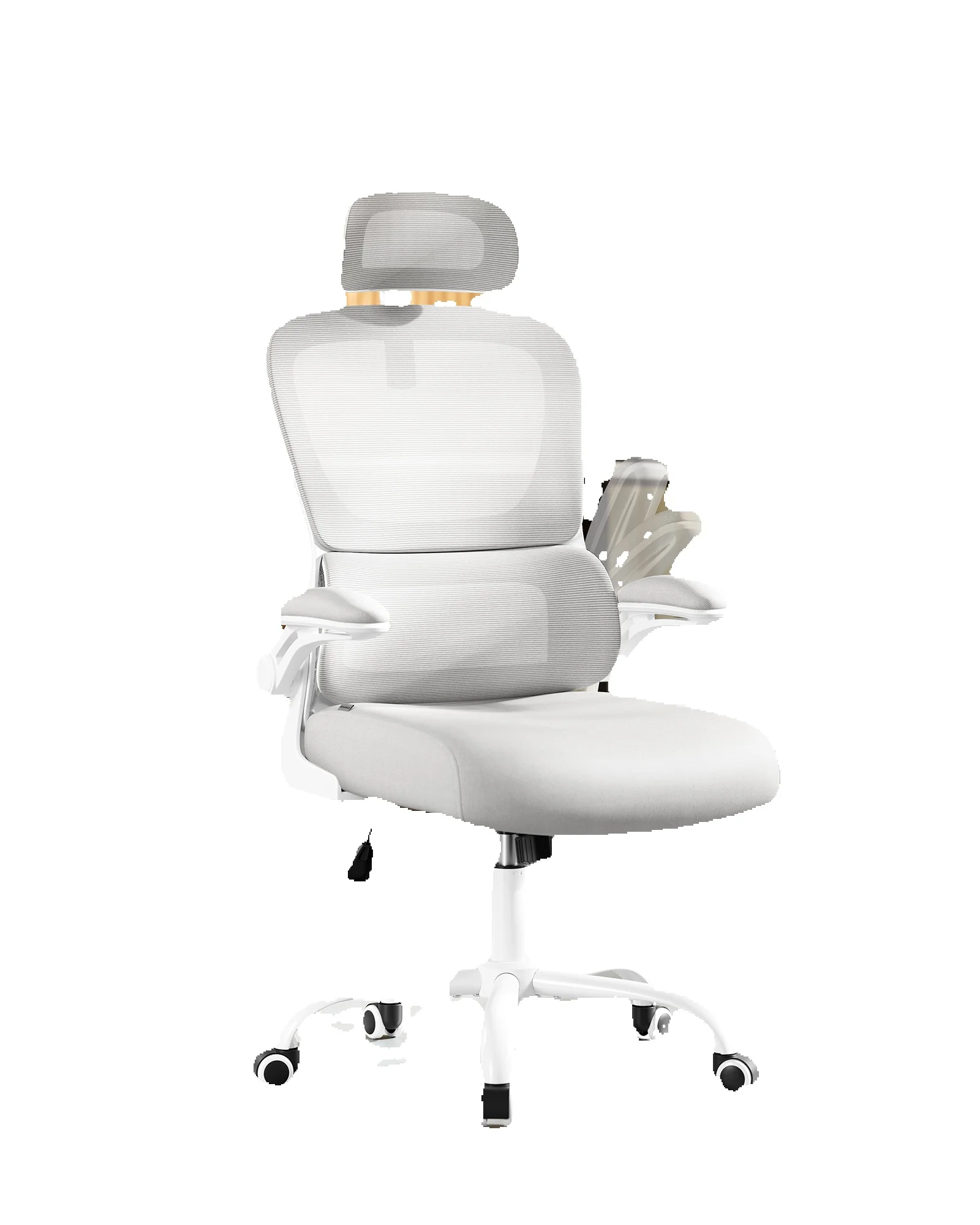 SONGMICS Bureaustoel Bureaustoel Ergonomische Mesh stoel Dubbellaags Mesh Stof