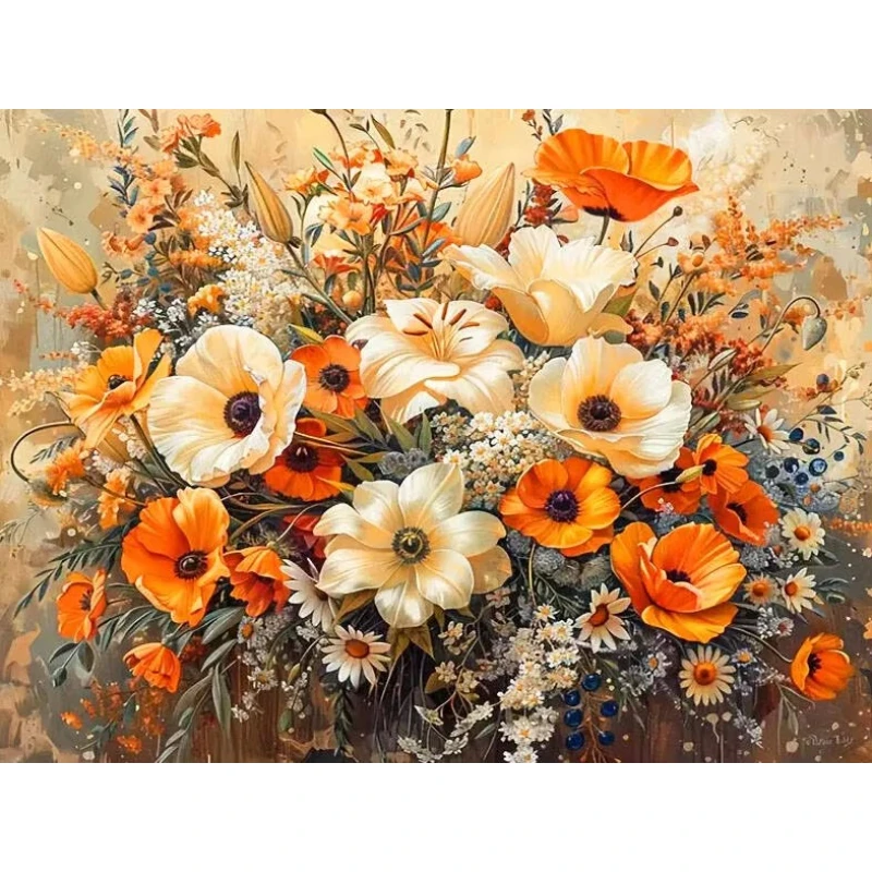 Frameless, DIY Diamond Painting Flower Diamond Embroidery New Collection 2026 Home Decoration