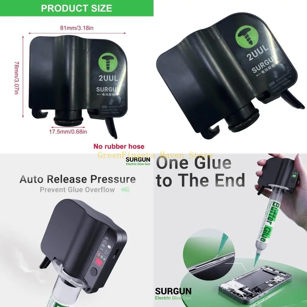 

F68D Rechargeable Cordless Caulking Tool Glues Guns 3 Speed 17.5mm Tube Compatibility