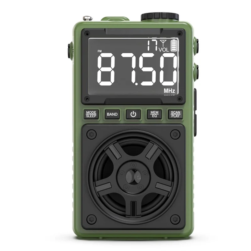 ABGI-Mini rádio portátil multifuncional AM/FM portátil de bolso Bluetooth digital para idosos cartão de banda completa