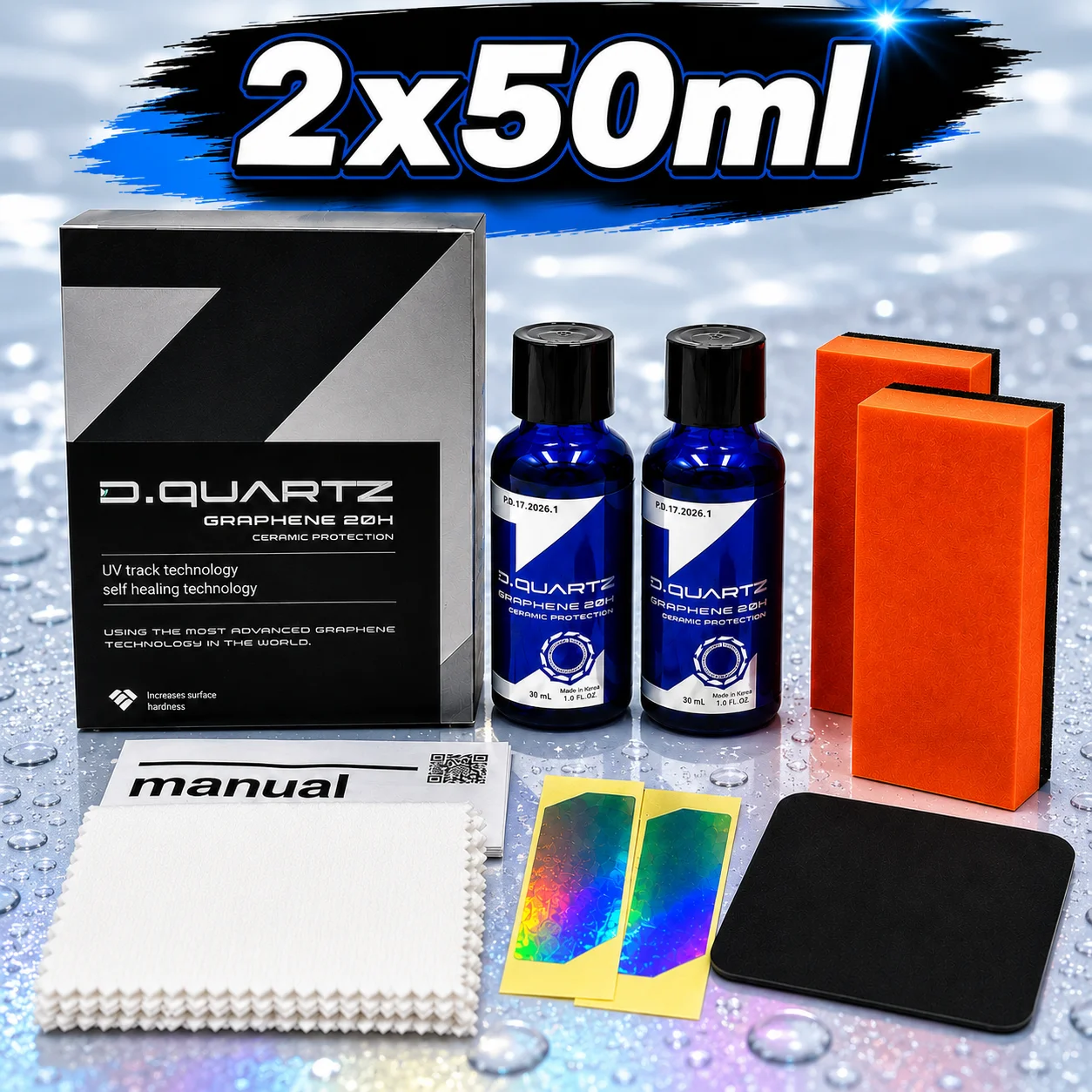 CAR Graphene Ceramic Coating 20H with Self Healing and UV Track Technology Car Detailing Professionals 10+Years of Protection