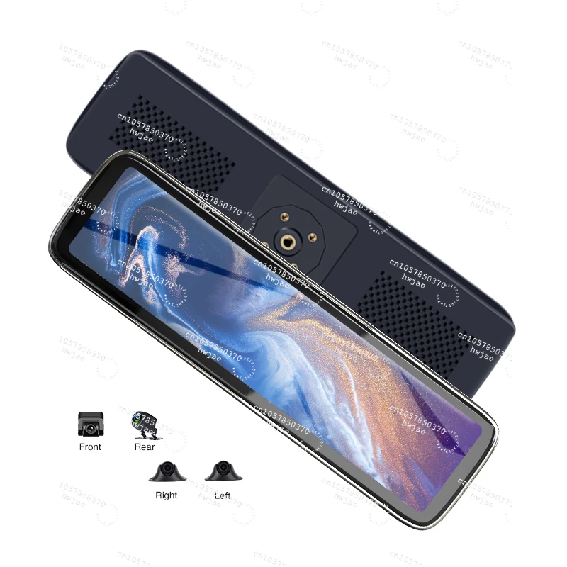 12 Inch 4 Cams Record Night Vision Car Video Recorder 360 Degree View Touch Screen Smart Mirror DVRs 4 Split Display