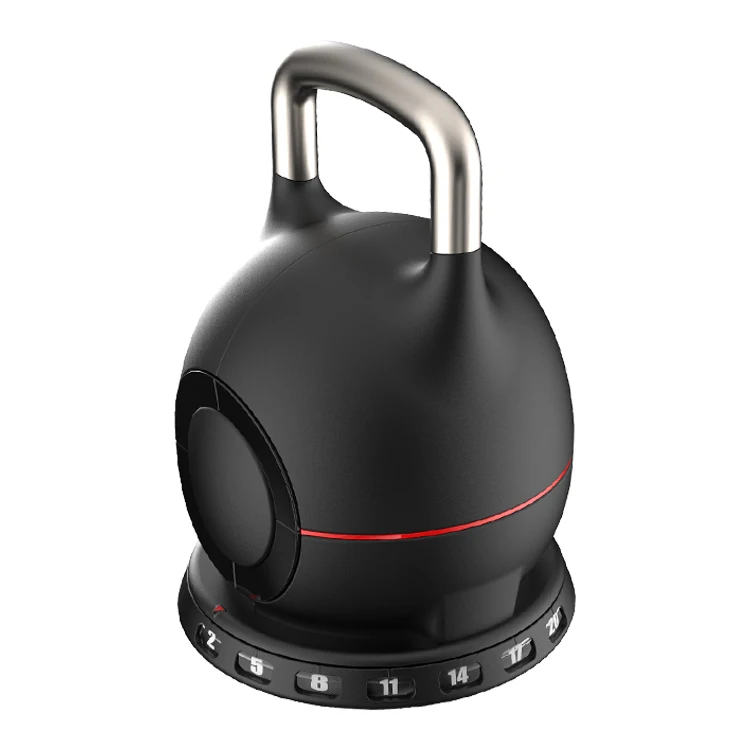 2025 مجموعة Kettlebell من الحديد الأسود المخصصة مقبض وزن المنافسة قابل للتعديل لمعدات الصالة الرياضية حديثًا #4