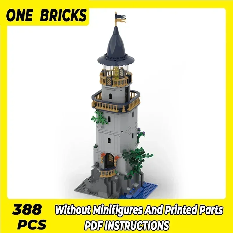

Moc Building Blocks Modular Building Seaside Lighthouse Technical Bricks DIY Assembly Construction Toys For Child Holiday Gifts
