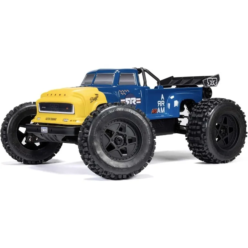 شاحنة RC 1/8 سيئة السمعة 4X4 6S BLX BRUSHLESS V6 Stunt Truck RTR (البطارية والشاحن غير متضمن)، (أزرق)، ARA8611V6T2 #2