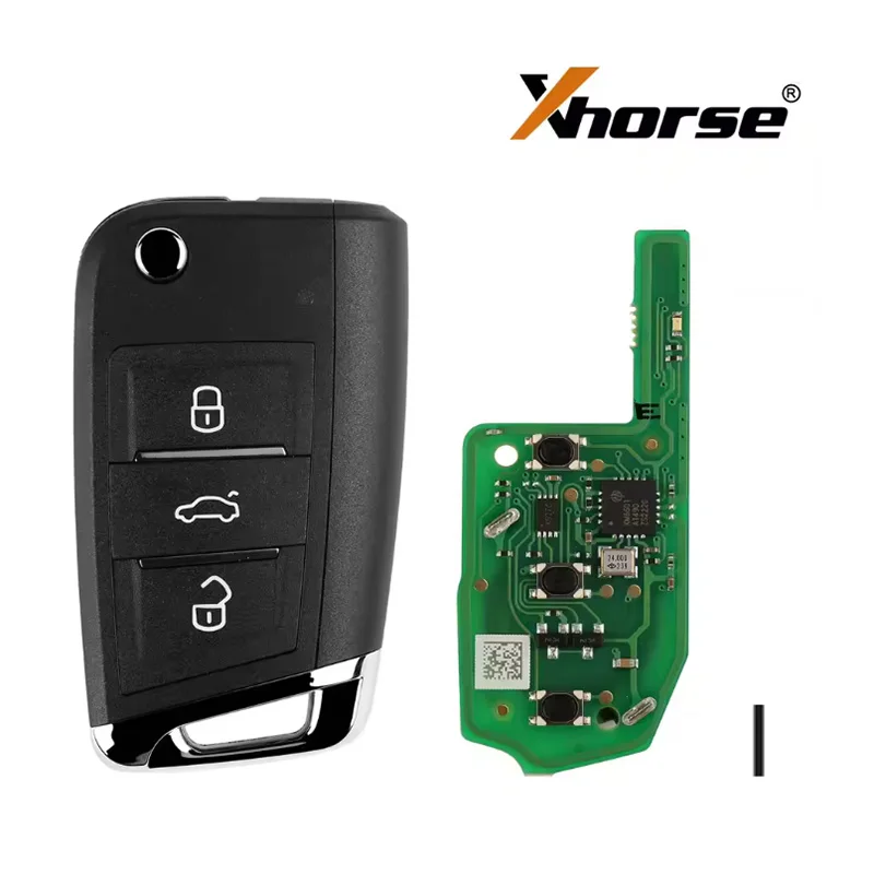 Xhorse Super Llave Remota Estilo MQB 3 Botones Super Chip Incorporado XEMQB1EN Versión Global 1 Piezas
