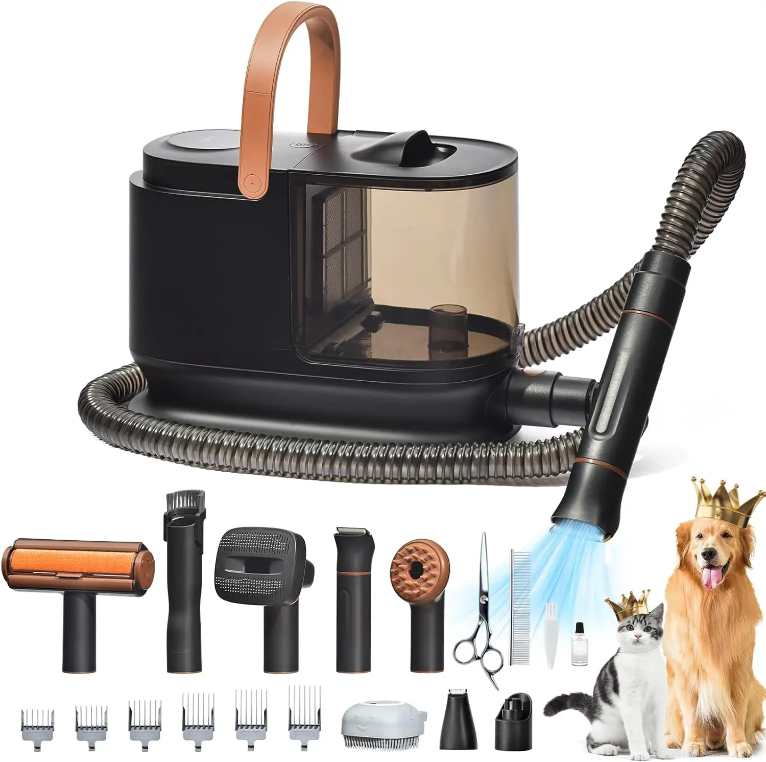 

Dog Hair Vacuum & Dog Grooming Kit, 13,000kPa Powerful Suction for 99% Pet Hair Removal, 3.5L Capacity, 16 Grooming Tools