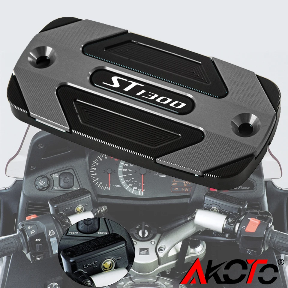 For HONDA ST1300 ST 1300 2002-2003 CNC Aluminum Motorcycle Accessories Front Brake Master Cylinder Fluid Reservoir Cover