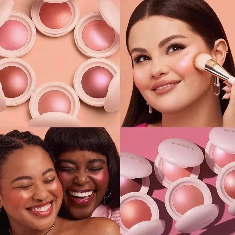 Rare Beauty Liquid Blush Neutral Encourage Worth Love Happy Joy Color Lipstick Rouge Creamy Highlighter Blusher Lip Gloss Box - Pudełko z różem w płynie, szminką, kremowym rozświetlaczem, błyszczykiem do ust Rare Beauty - Neutral, Encourage, Worth, Love, Happy, Joy Color