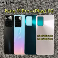 Glass Battery Back Cover For Xiaomi Redmi Note 11 Pro+Plus 5G Rear Housing Door Panel With Camera Lens Replacement+Sticker