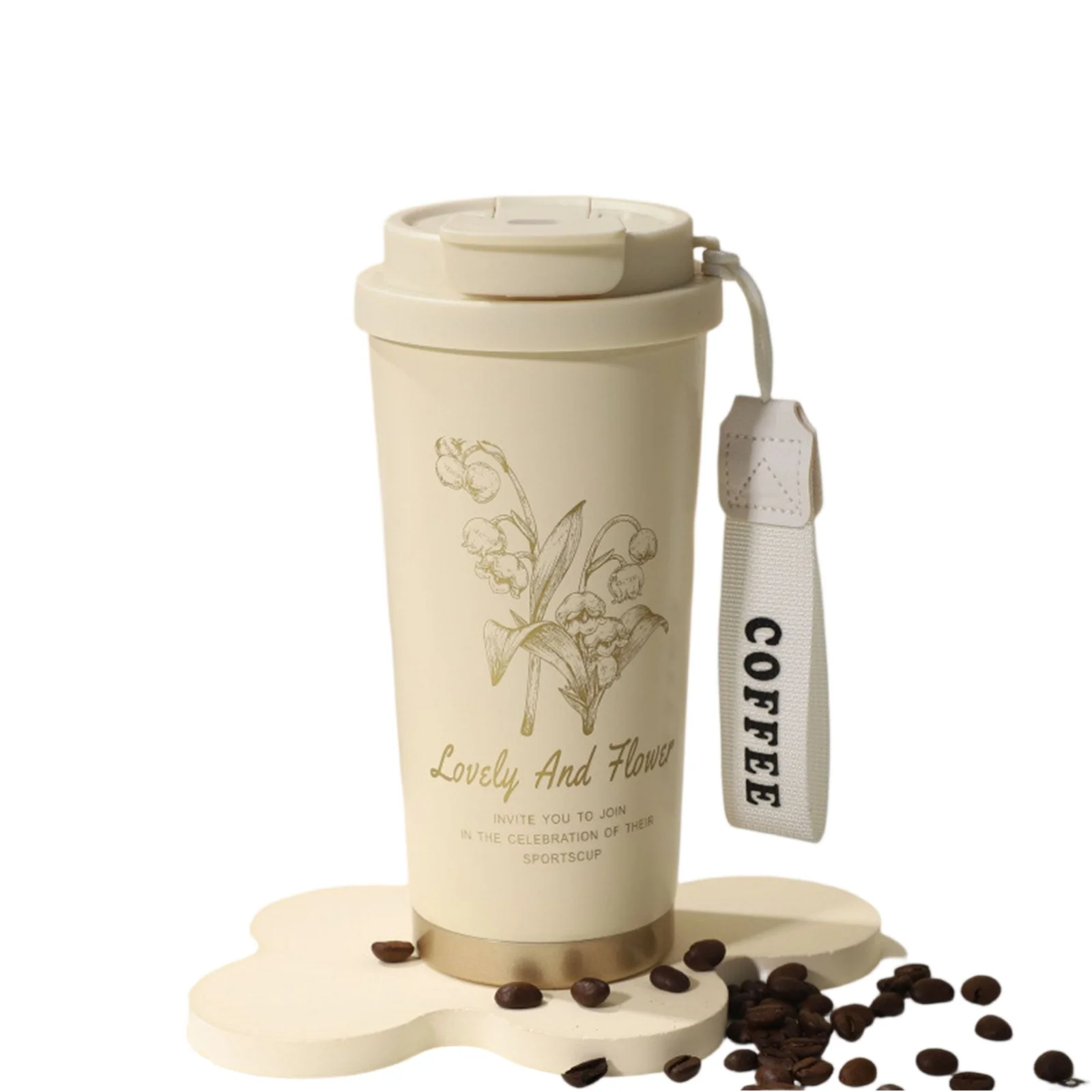 แก้วกาแฟขนาดใหญ่พร้อมหลอดดูด ดีไซน์สวยงามทันสมัย เหมาะสำหรับกาแฟเย็น ชา และเครื่องดื่มเย็น