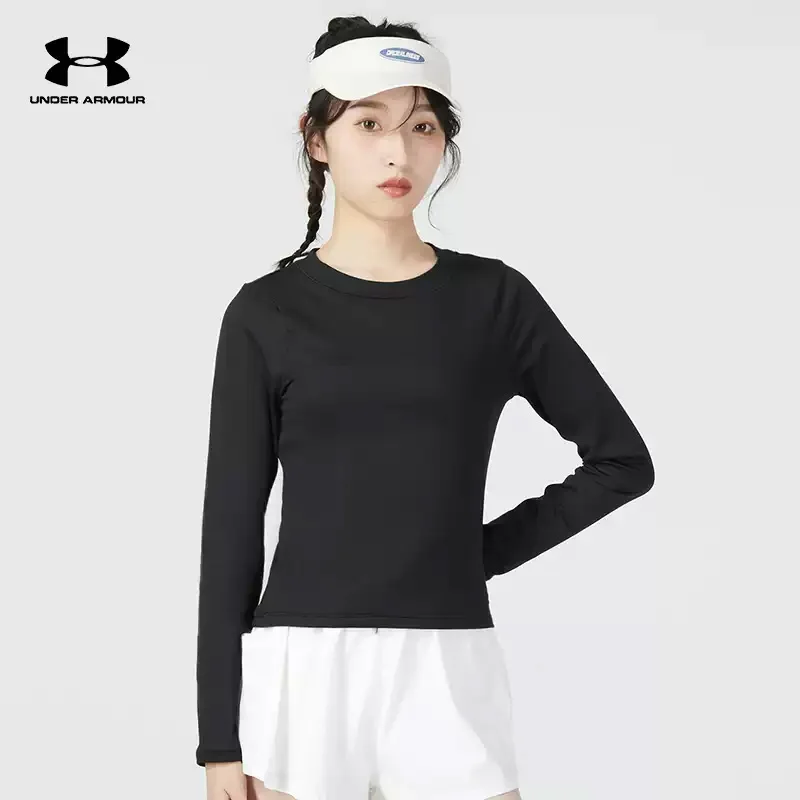 

Under Armour Women's Summer Sport Fitness Running Yoga Top - Black Long-Sleeved T-Shirt 1376338-001