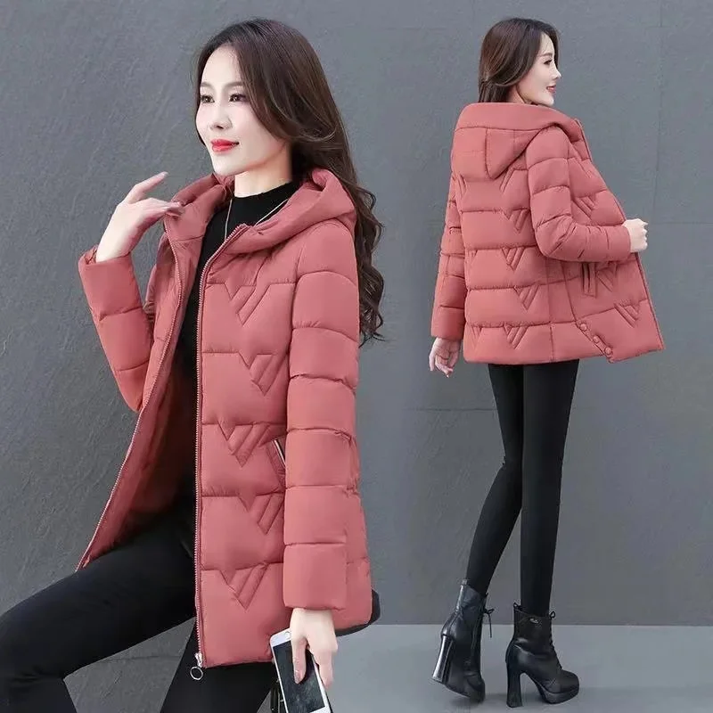 Women Winter Jacket Parka Cotton-padded Hooded Jackets 2024 New Thicken Warm Puffer Coat Casual Parkas Loose Outwear