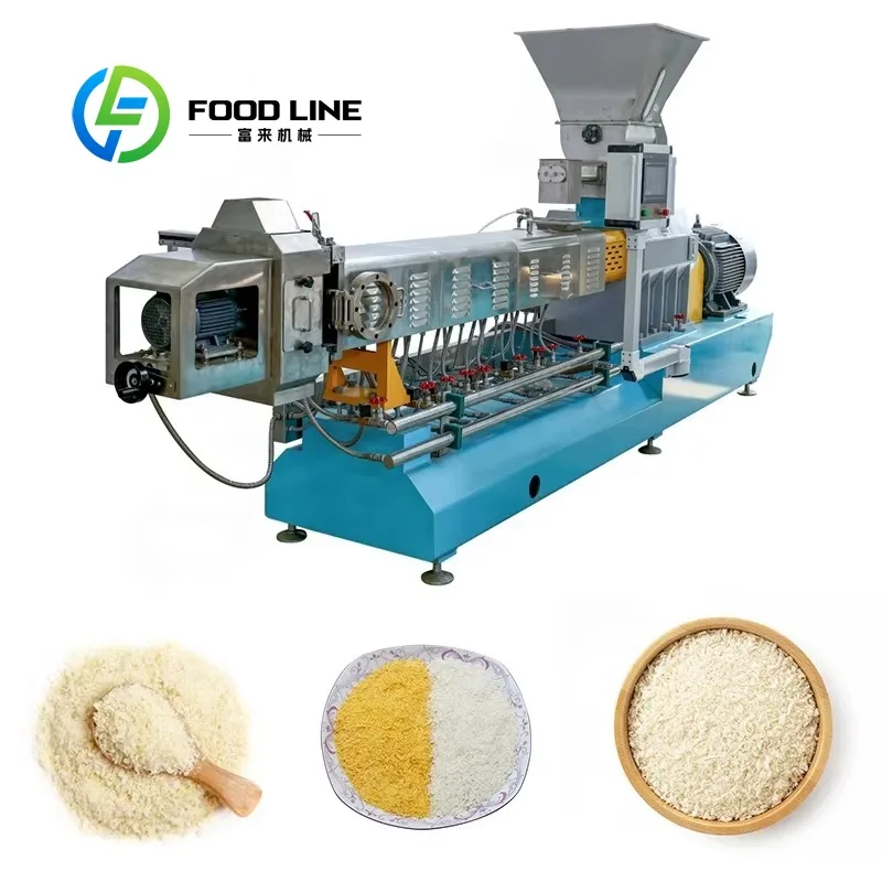 Máquina extrusora automática de migas de pan Panko japonesa, máquina extrusora de panrías industriales, línea de producción personalizada