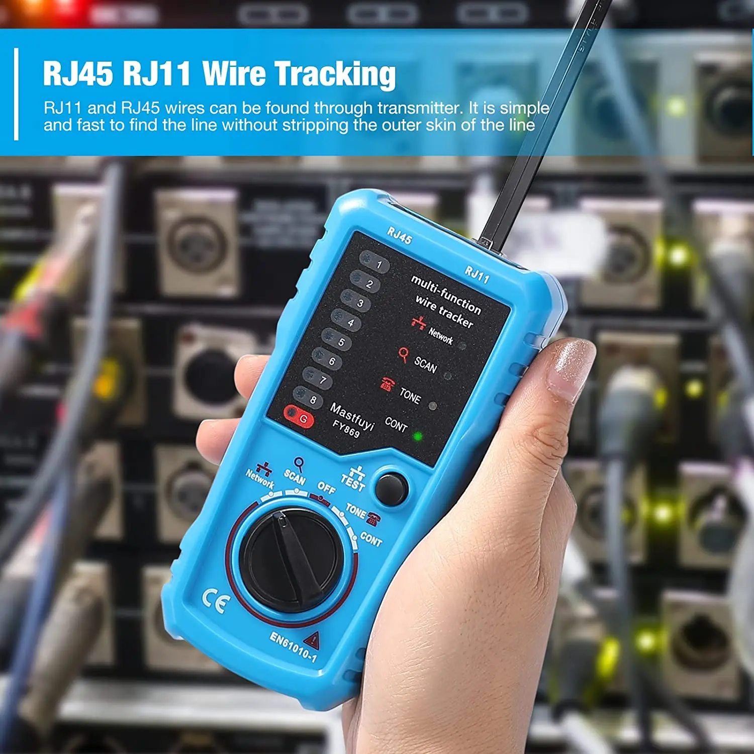 BSIDE-Rede Cable Tester Detector, Fio Rastreador Telefone, Toner Tracer, Ethernet LAN Line Finder, RJ11, RJ45, Cat5, Cat6, FWT11