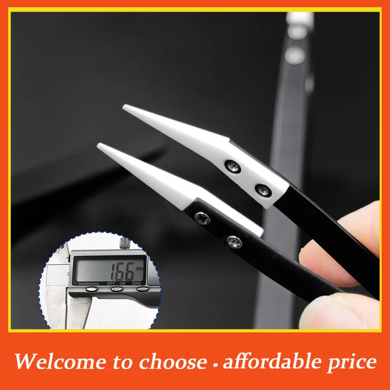 VP 1pc new Anti-static Ceramic Stainless Steel Tweezers Maintenance Precision Tweezers
