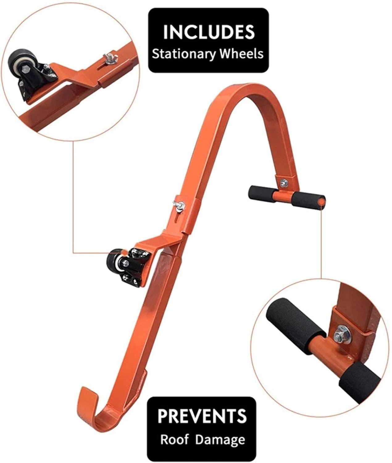 2Pcs Roofing Ladder Hook Lightweight Roof Ridge Extension Non Slip Ladder Spare Parts for Outdoor Projects Repair Gutter Working