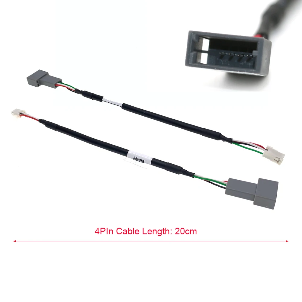 Car Stereo 4Pin USB Cable For Peugeot 206 207 307 308 407 408 508 607 Citroen C2 C3 C4 C5 C6 RD9 RD43 RD45 MRN DS DS3 DS4 DS5
