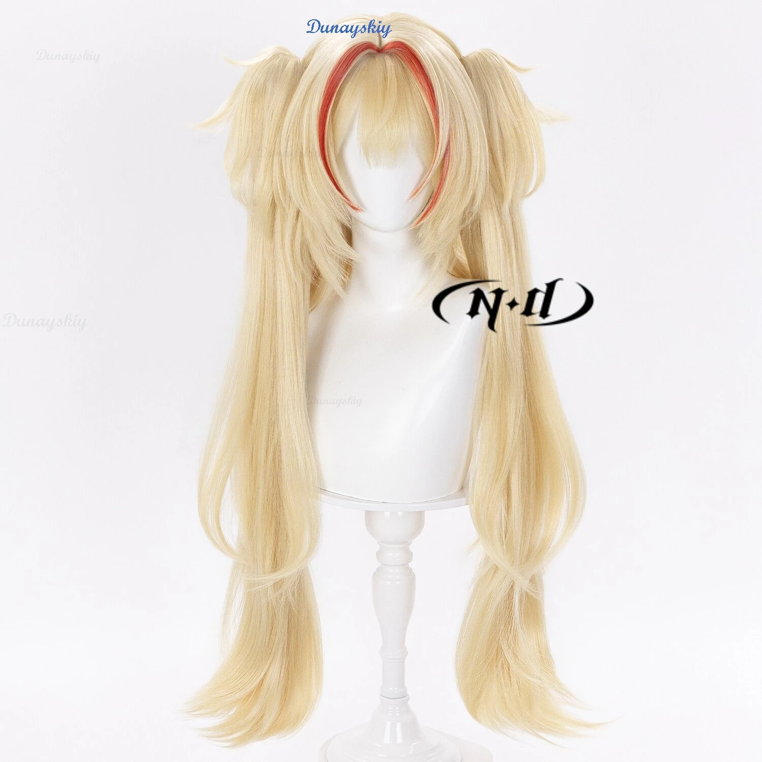 Halloween Zenless Zone Zero Claret Double Ponytail Wig Heat Resistant Lolita Hair, Women's Game Roleplay Accessory view 3