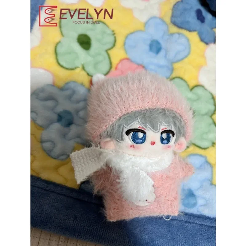 Evelyn Cute 10cm Plush Cotton Toy DIY Dress Up Costume Doll Skirt Set Hairy Scarves Clothes Hat Love and Deepspace
