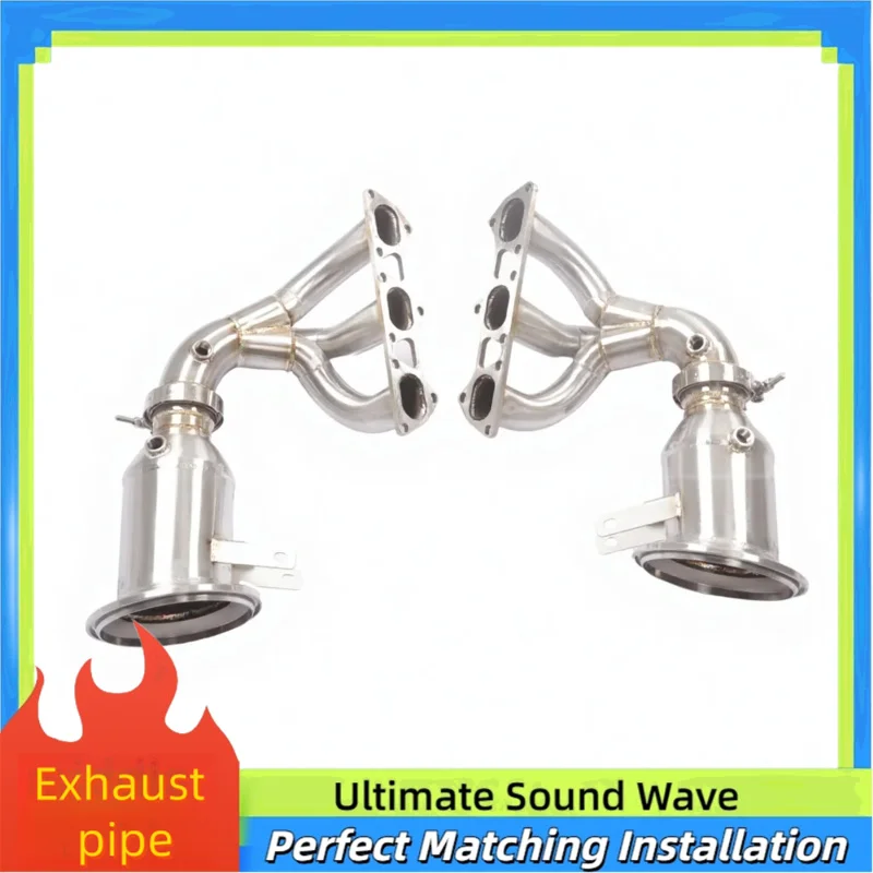 

Высокопроизводительный выпускной коллектор для Porsche 911 992 992.1 992.2 GT3 RS 4.0 2017+ из нержавеющей стали SS304 с даунпайпом для гоночного тюнинга