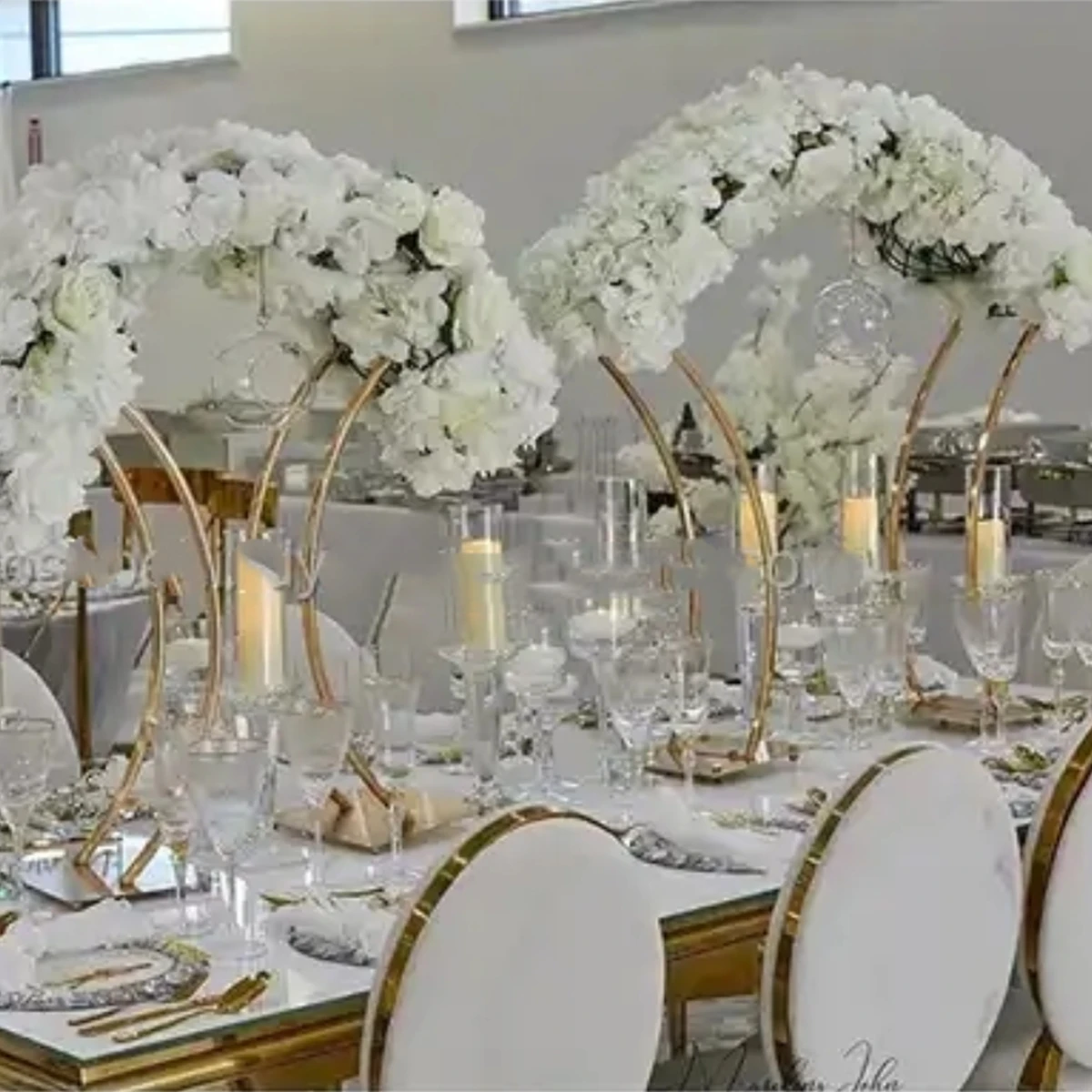 

Modern Large Wedding Decoration, Flower Stand, Metal Floral, Gold Arch, Centerpieces for Wedding Table, 6Pcs, 10Pcs