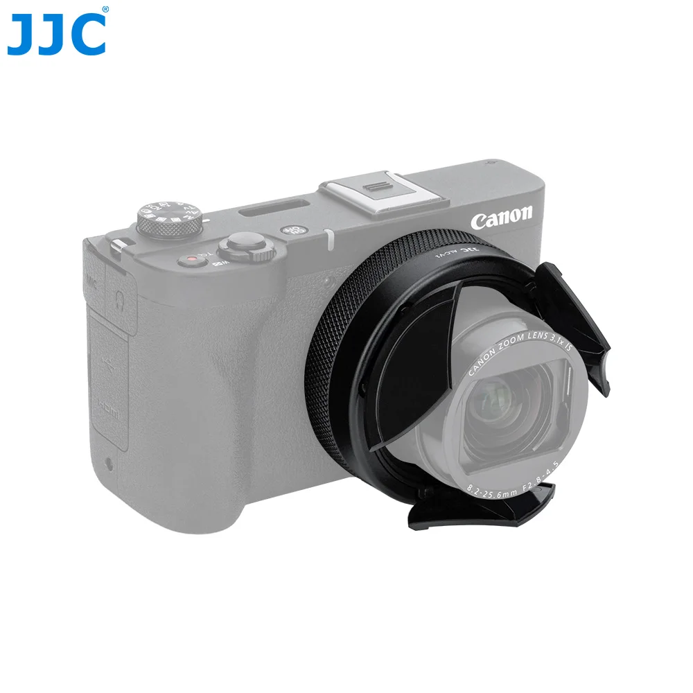 JJC Auto Lens Cap Cover for Canon PowerShot V1 Vlog Camera Rotation for Open Close Anti-Scratch Anti-Lost Dust-Proof Lens Cap