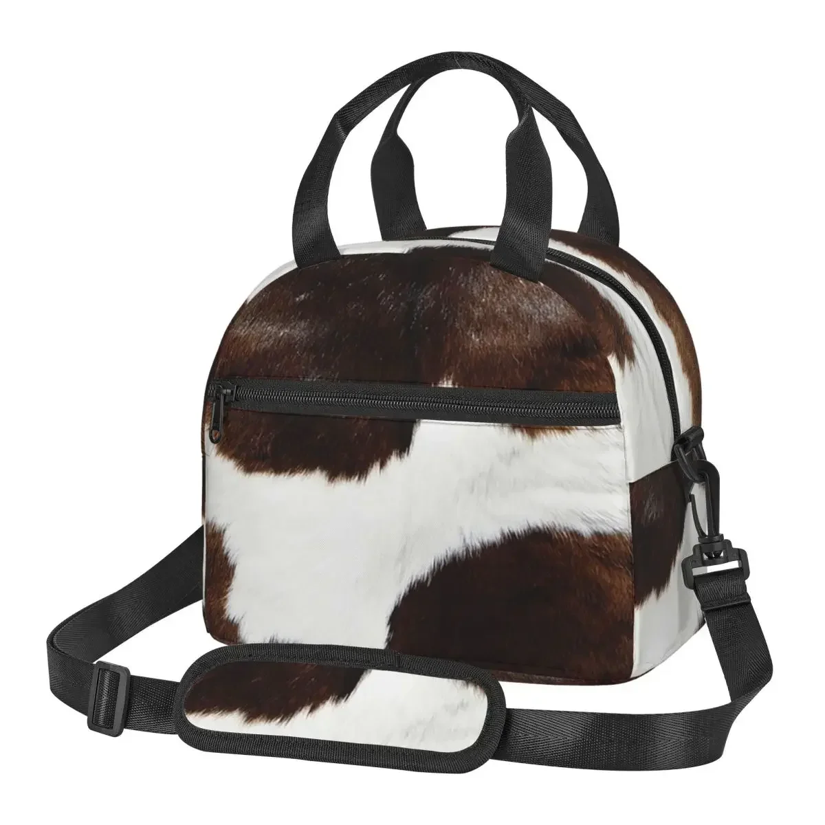 Rustic Ranch Cow Print Insulated Lunch Bag for School Picnic Storage Food Boxes Leakproof Cooler Thermal Lunch Box Tote