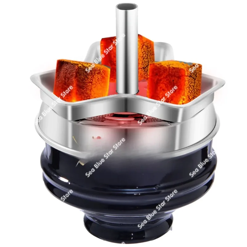Hookah Silicone Smoke Pot Tin Tissue Free Carbon Separator Hookah Accessories Ceramic Pot Material Bowl
