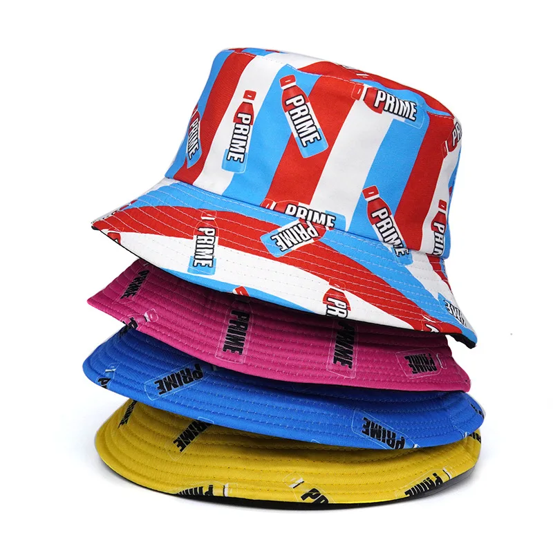 New Fashion Prime Bottle Bucket Hats For Men Outdoor Hip Hop Solid Fishing Hat Summer Casual Snapback Trucker Cap Male Female