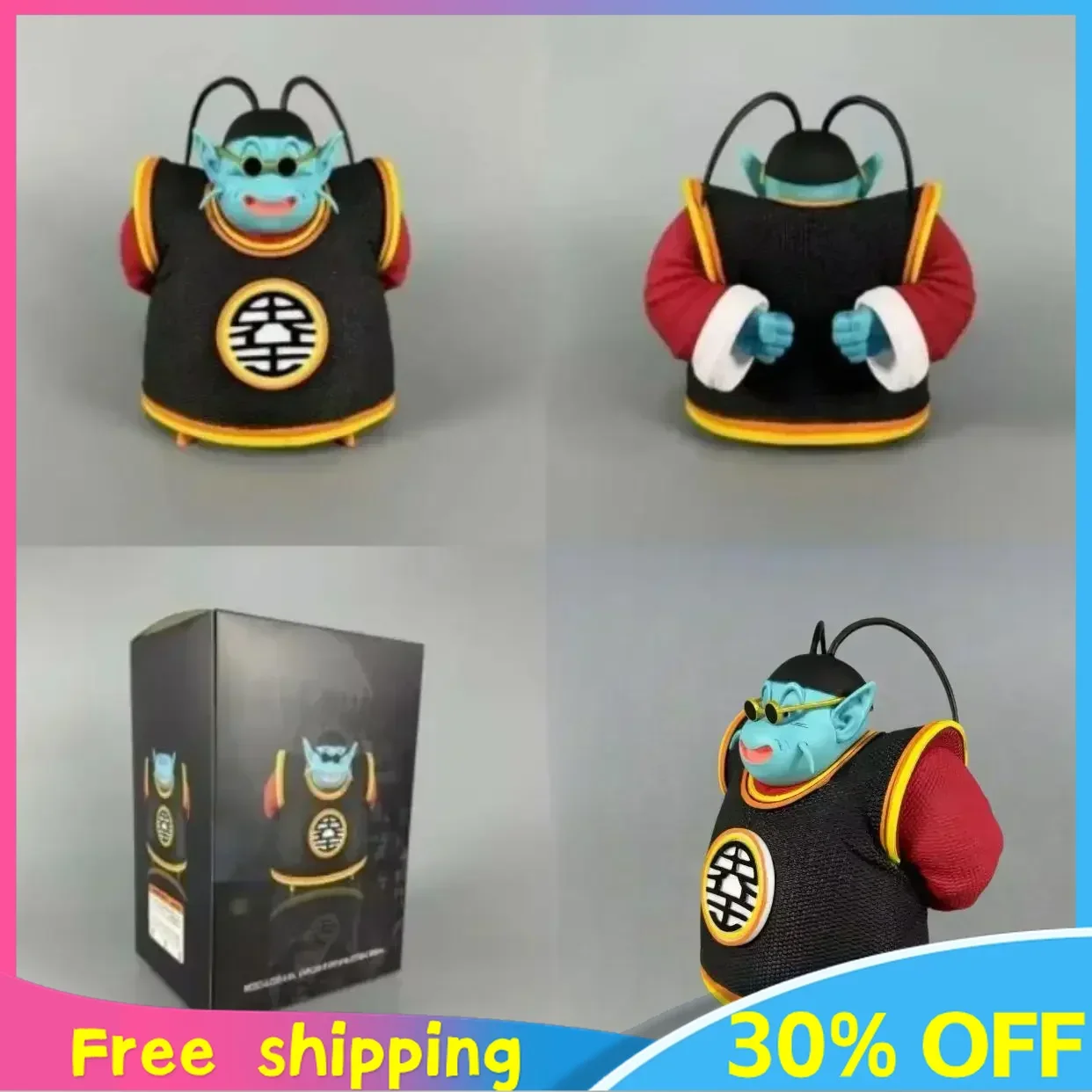 

New 14cm Dragon Ball King Kai Anime Figure Peripheral Q Version PVC Model Statue Desktop Decoration Ornaments Birthday Gifts Toy