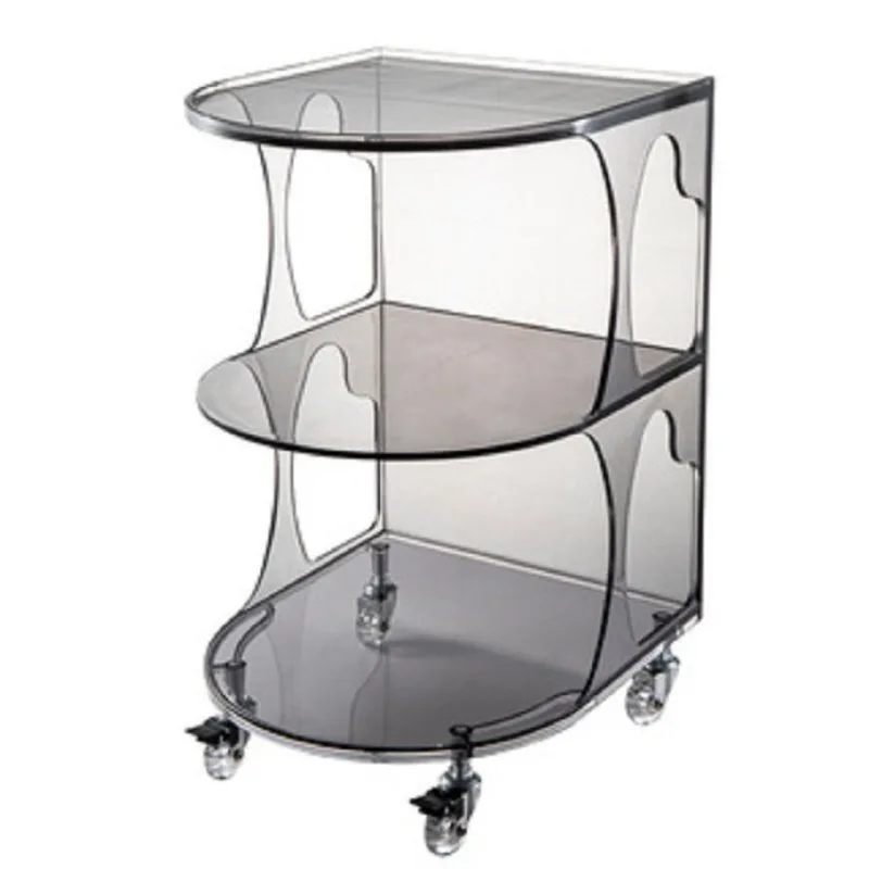 Storage art trolley Nordic Internet celebrity medieval furniture retro transparent coffee table multi-functional rack