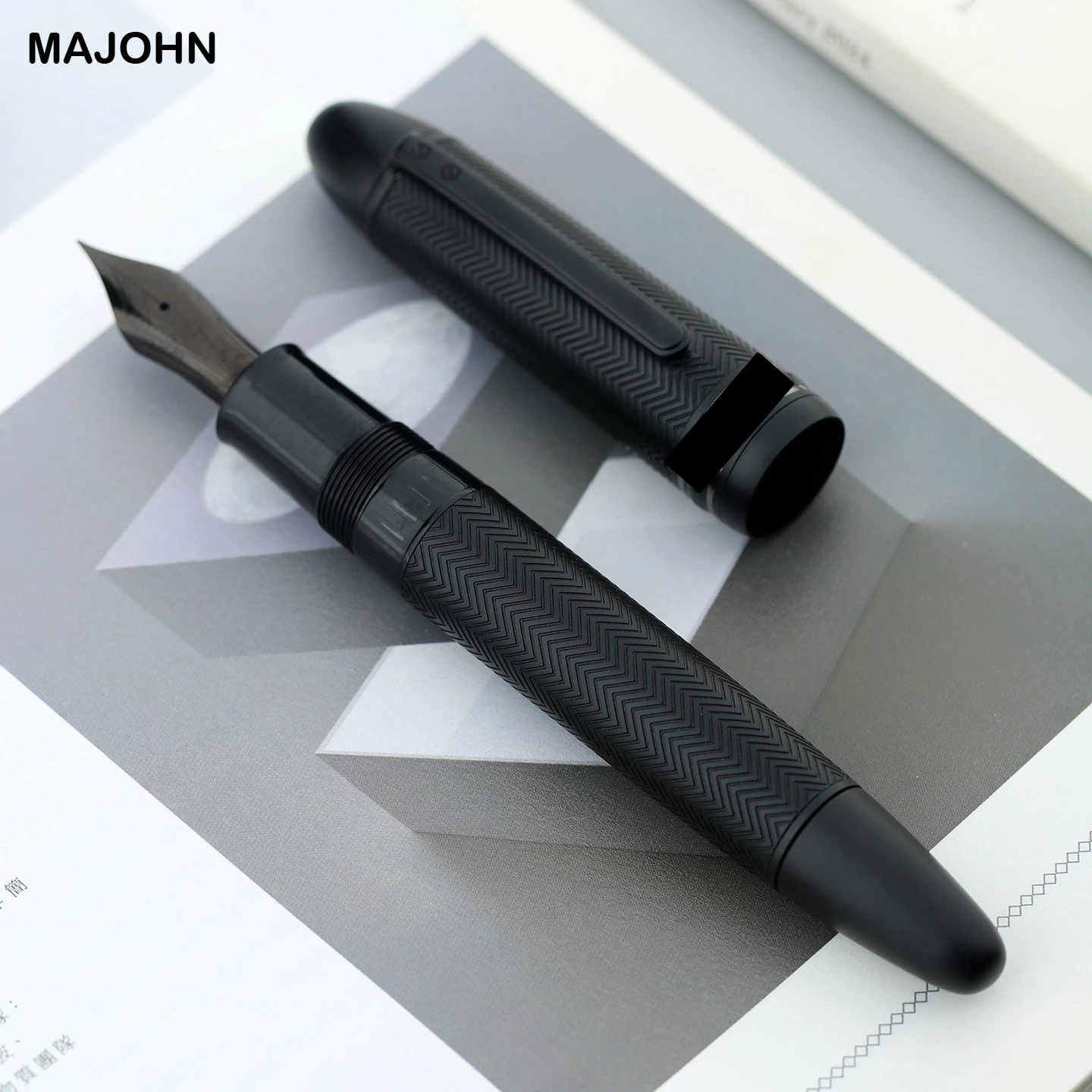 majohn-p141-pluma-estilografica-de-laton-con-patron-martillado-pluma-de-escritura-con-absorcion-de-tinta-de-piston-de-40mm-papeleria-suministros-escolares-y-de-oficina