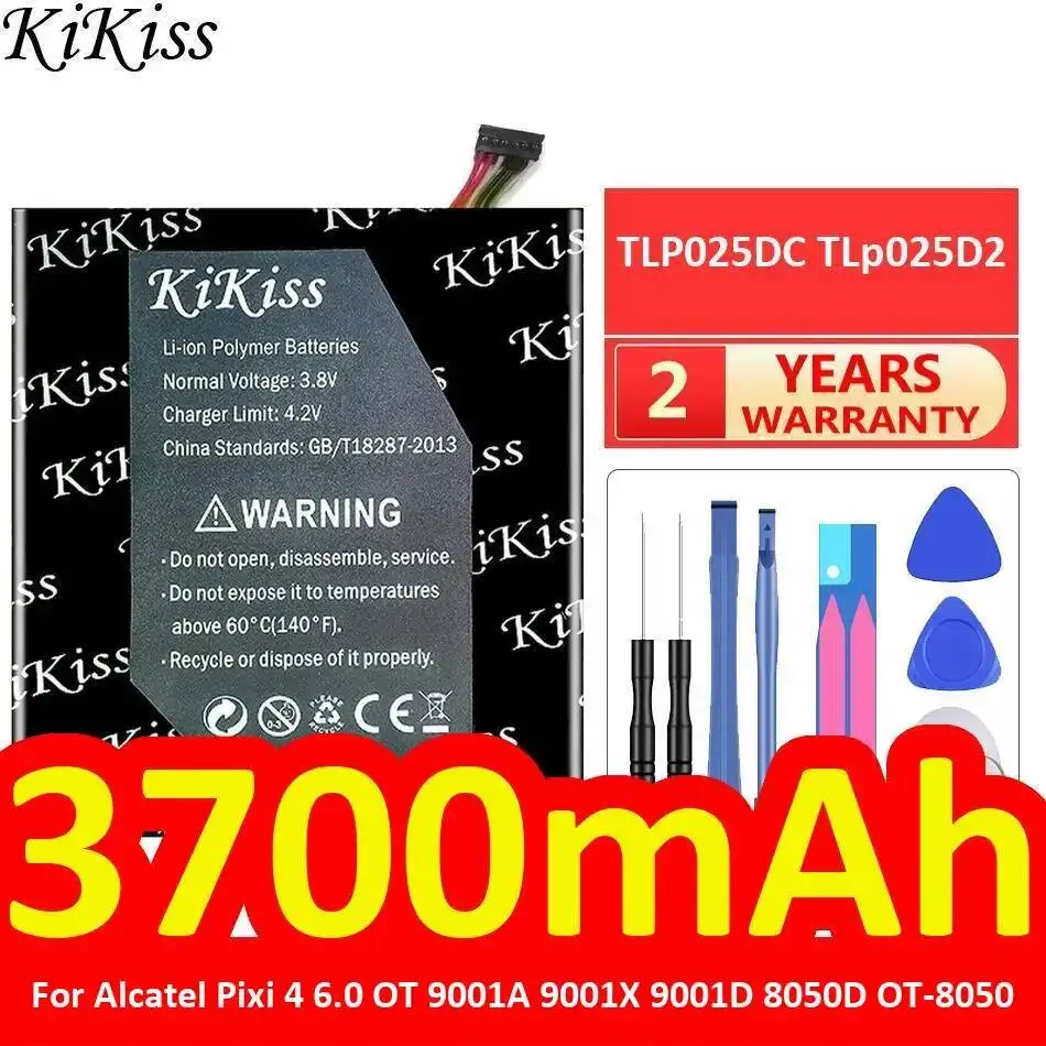 Аккумулятор для мобильного телефона TLP025DC TLp025D2 3700 мАч для Alcatel Pixi 4 6.0 OT 9001A 9001X 9001D 8050D OT-8050